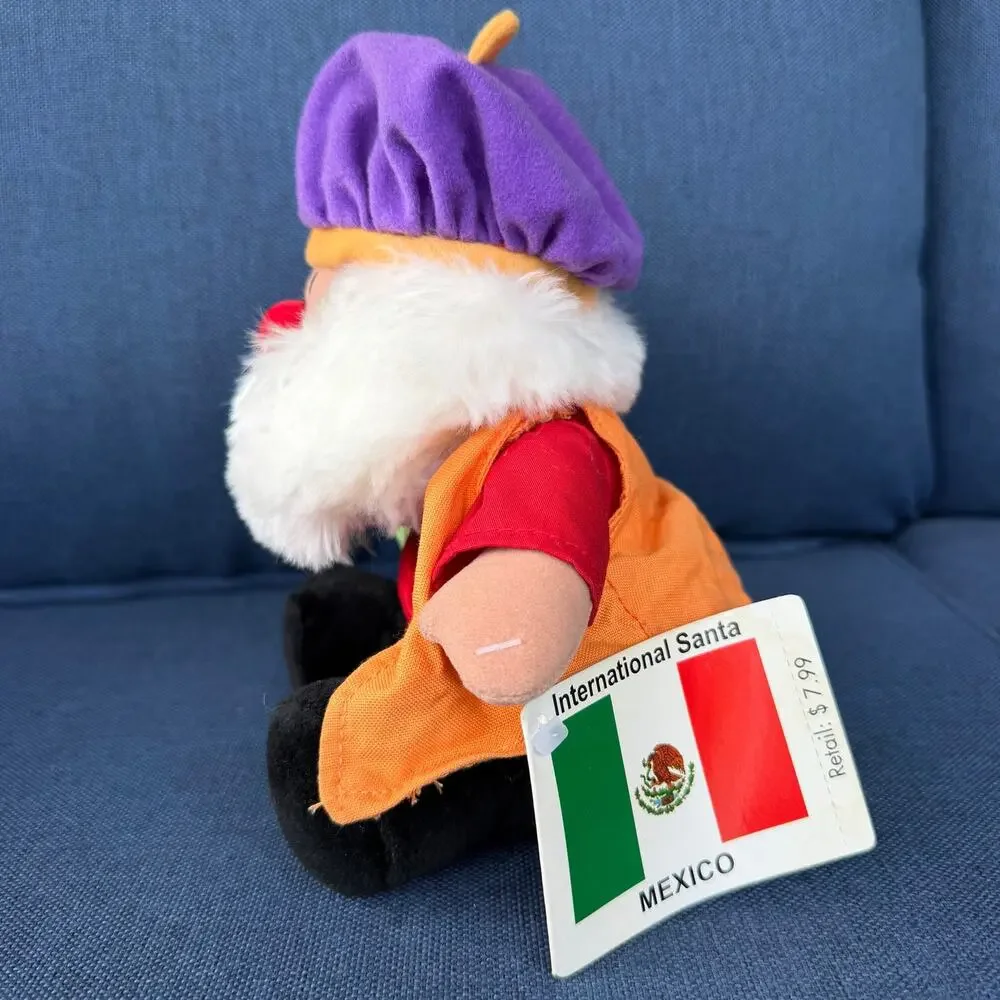Vintage Mexican Santa Plush 1990’s Sears Christmas Toy TAGS Windsor Collection